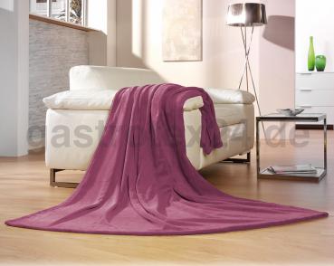 Mikrofaserdecke Memphis Premium beere